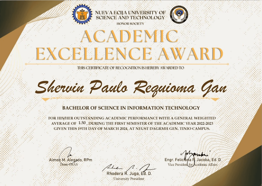 Certificate of Achievement