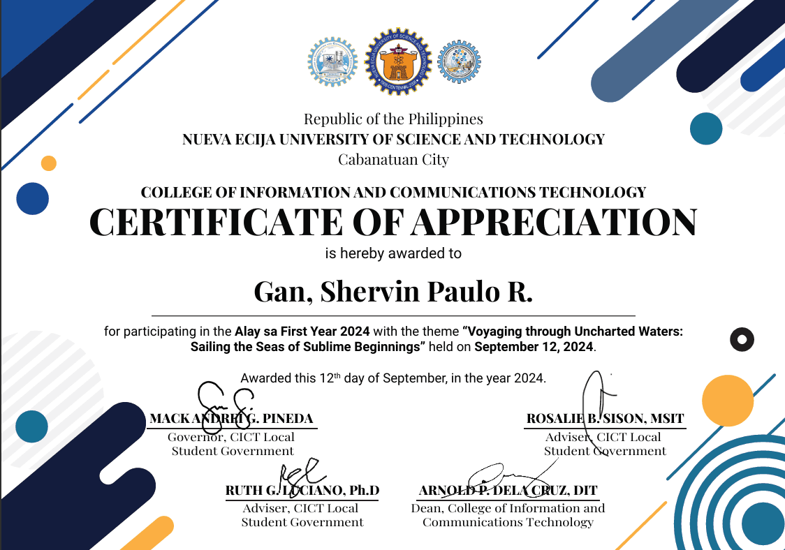 Certificate