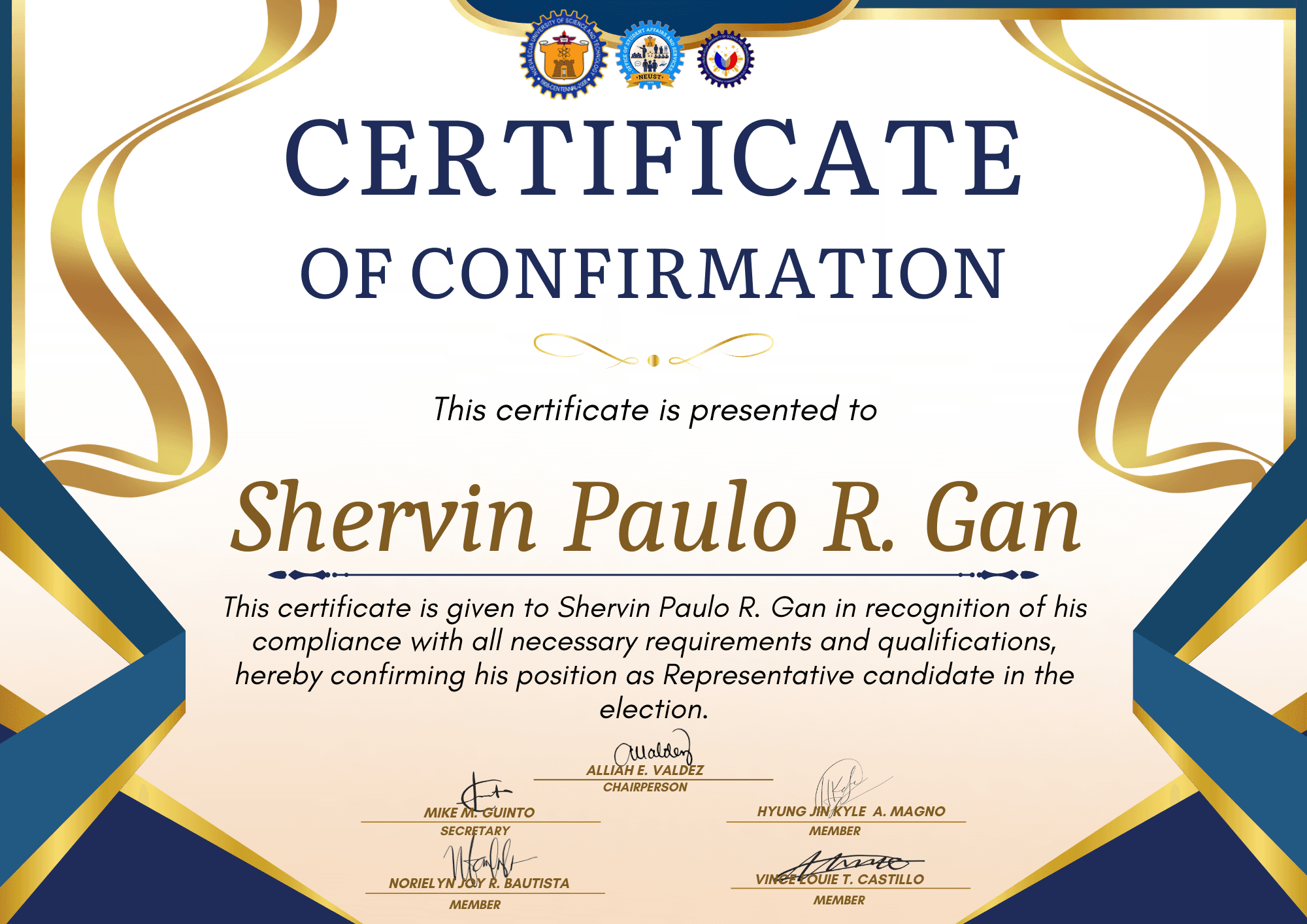 Certificate